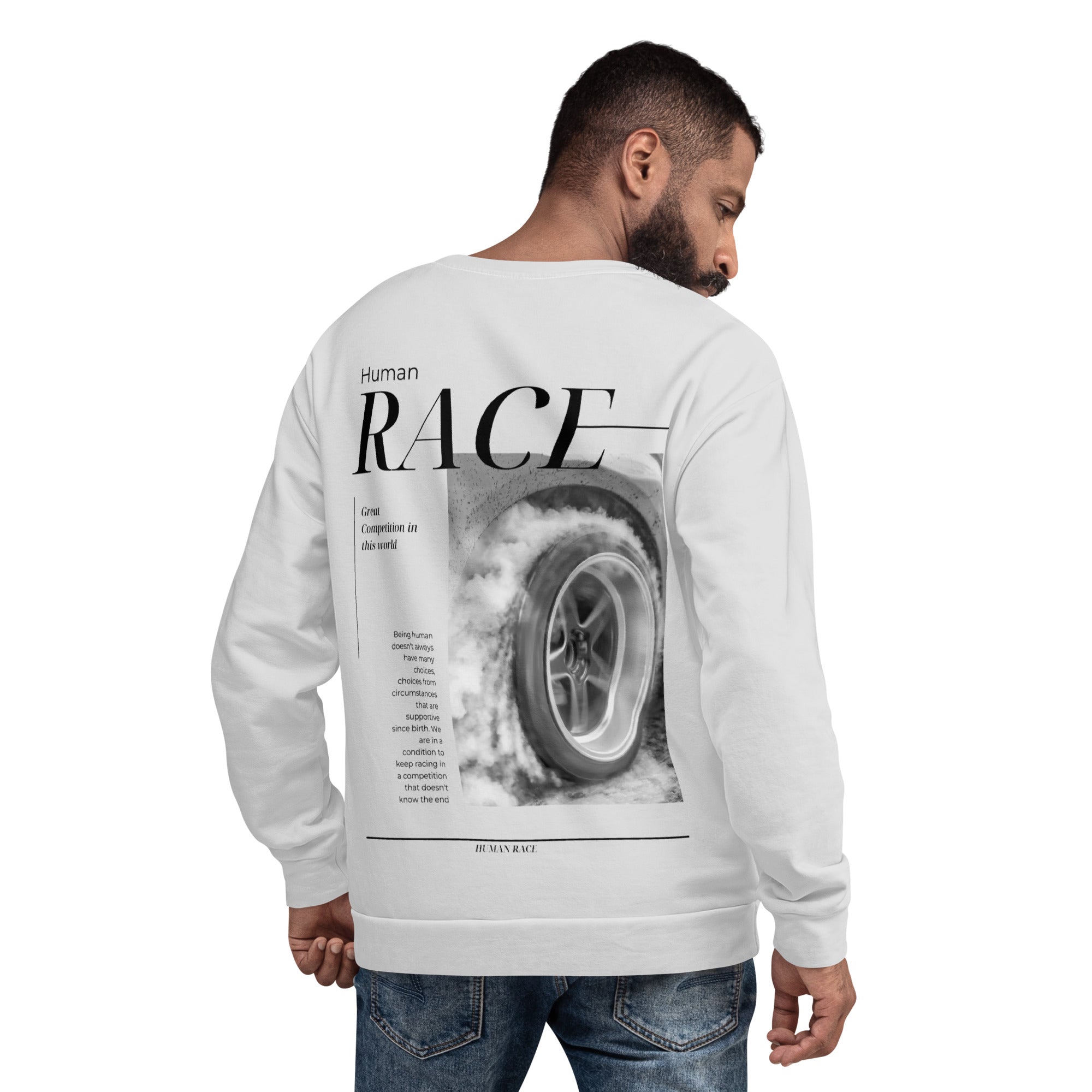 Human hot sale race sweatshirt